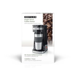 Macchina da caffè monodose 0,4 l | 750 W | Tazza termica da viaggio | Spegnimento automatico | Nero